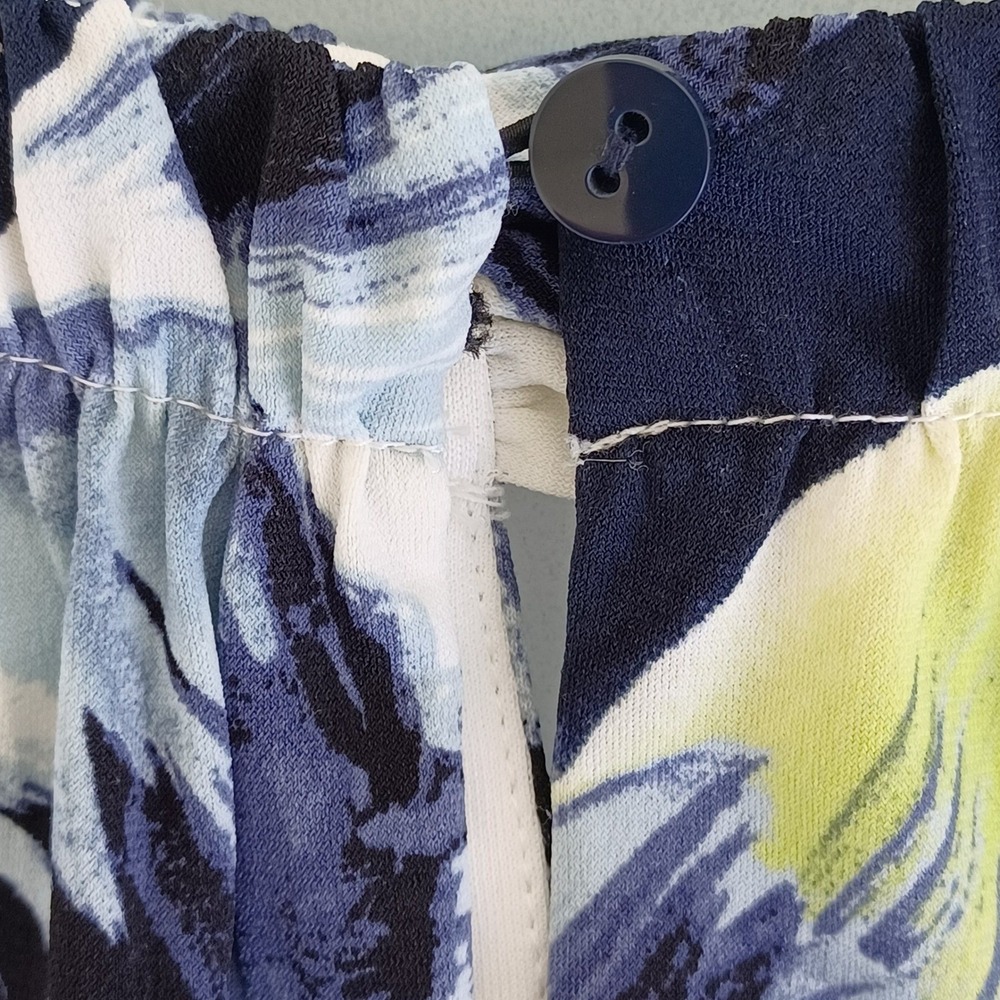 Chicos Blue Green Floral Halter Maxi Dress Size 2 Large Sleeveless Painterly Art - Picture 6 of 10